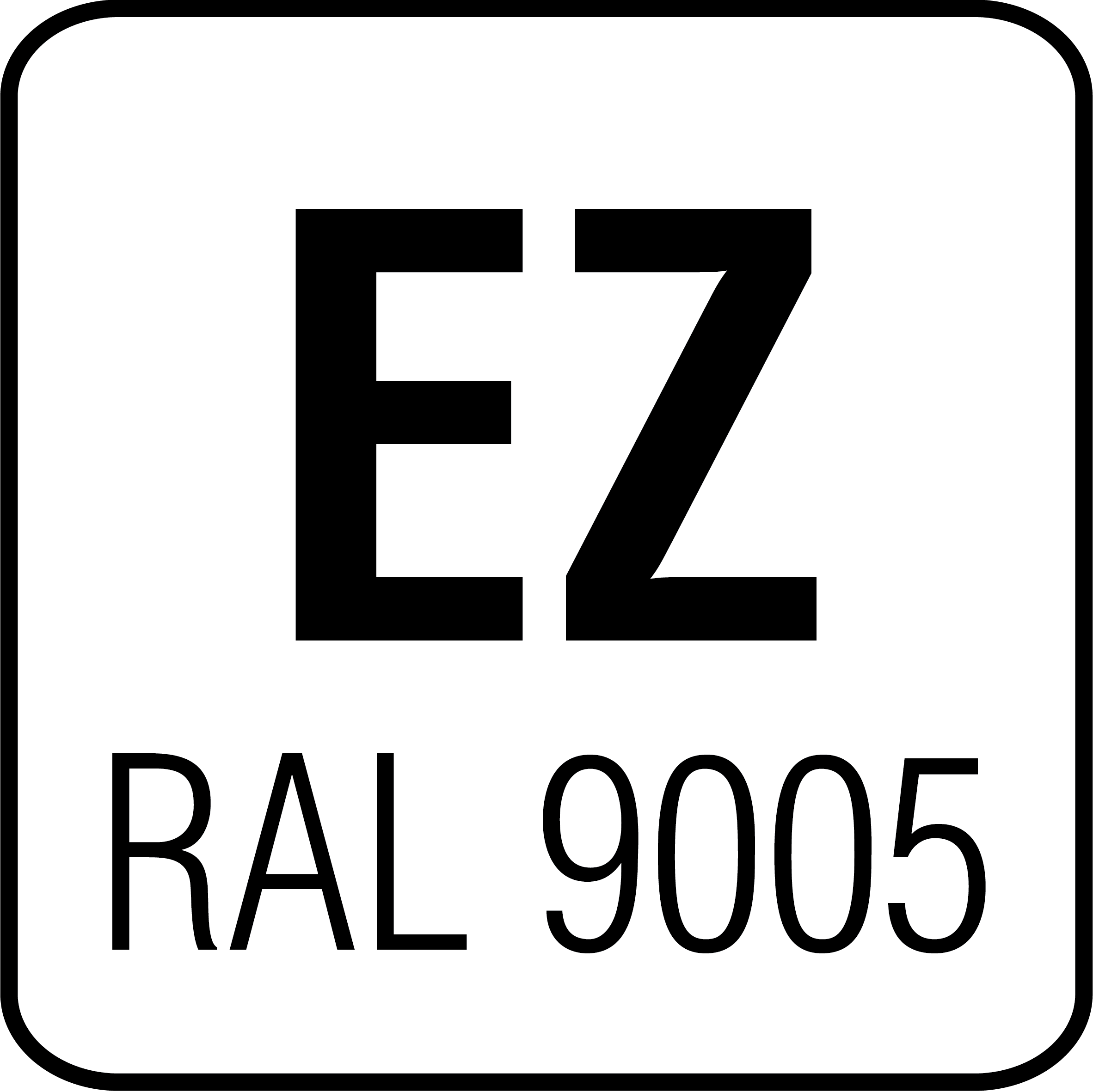 Galvanisch verzinkt RAL 9005