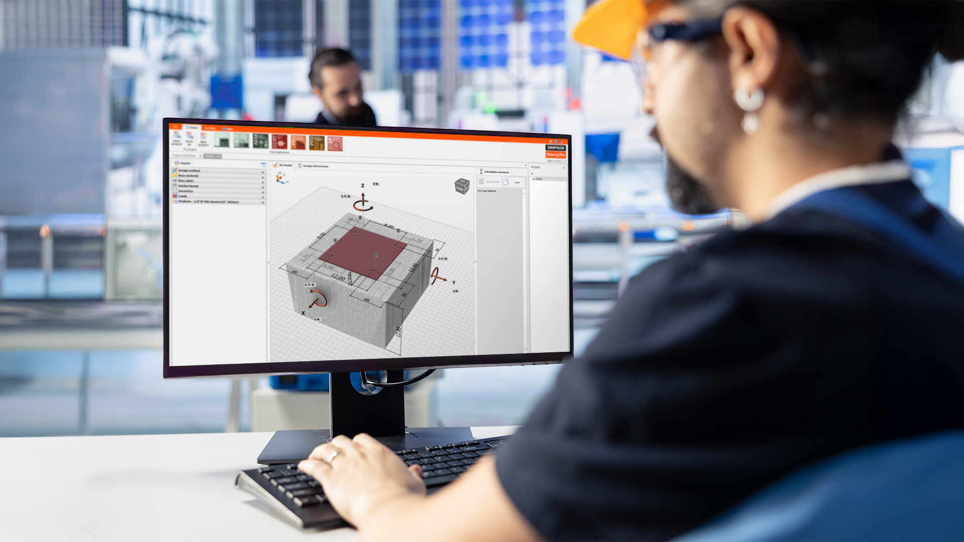 Anchor Designer™ for Concrete on a monitor