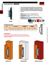 Die Katalog-Ergänzungsseite zum Sanierungswinkel ABGU360. Zu sehen ist der Winkel selbst mit Richtungspfeilen, dazu ein erklärender Text und eine Tabelle mit Produktabmessungen. Die unteren drei Bilder zeigen den ABGU360 montiert auf Holz, auf Beton und auf Mauerwerk.