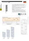 Die Katalog-Ergänzungsseite zum Hirnholzverbinder EGCL. Zu sehen ist das Produkt selber, mit Messpfeilen links und oberhalb. Daneben ein großer Textabsatz, etwa ein Viertel der Seite. Unterhalb eine Tabelle mit den verschiedenen Größen des EGCL, rechts davon eine detaillierte Zeichnung mit exakten Maßen. Ganz unten sind die drei Größen noch einmal abgebildet: EGCL60, EGCL90 und EGCL120.