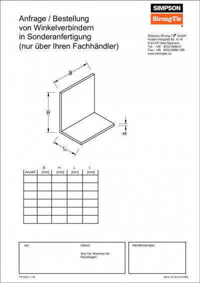 Winkelverbinder Sonderanfertigung