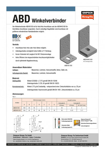 ABD Winkelverbinder - F-ABD-0217