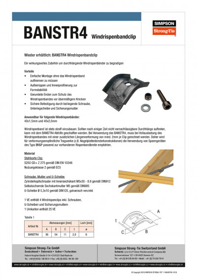 BANSTR4 Windrispenbandclip - F-BANSTR4-1018