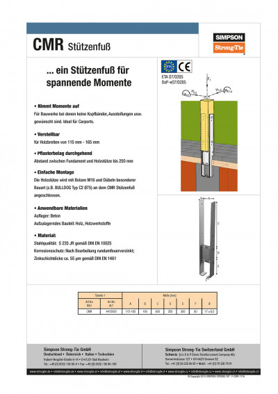 CMR Stützenfuß - F-CMR-1115