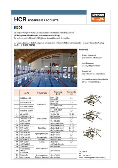 HCR Verbinder - rostfreie Produkte - F-HCR-1214