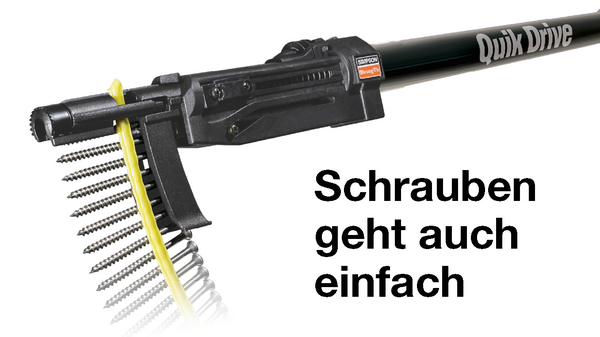 Quik-Drive: Bild mit Slogan